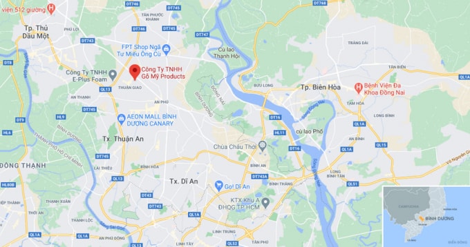 Công ty Gỗ Mỹ Products. Ảnh: Google Maps.