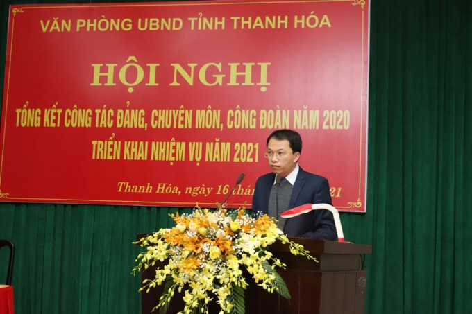 Ông Nguyễn Trọng Trang, Chánh Văn phòng UBND tỉnh Thanh Hóa làm tổ trưởng tổ công tác của Chủ tịch UBND tỉnh. Ảnh: Thanhhoagov.vn