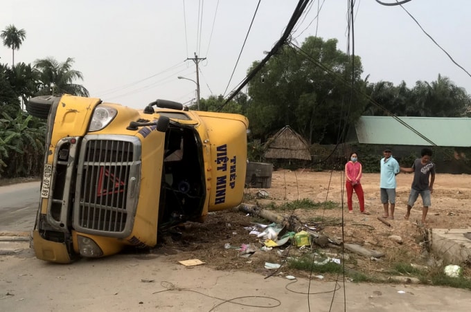 Hiện trường vụ tai nạn. Ảnh: Zingnews.vn