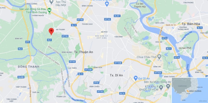Vụ tai nạn xảy ra trên đường Hồ Văn Miên. Ảnh: Google Maps.
