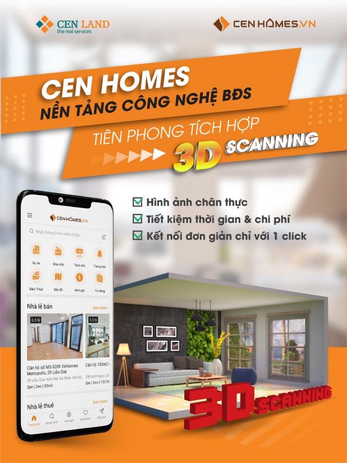 Cen Land sở hữu nền tảng công nghệ BĐS hàng đầu Việt Nam – Cenhomes.vn.