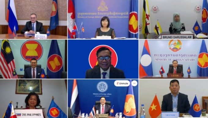 Đại diện các nước tham dự cuộc họp Quan chức Cao cấp (SOM) ASEAN - Nga lần thứ 17.