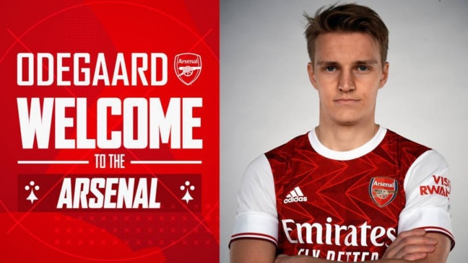 CLB Arsenal mượn thành công Odegaard từ Real Madrid. Ảnh: internet