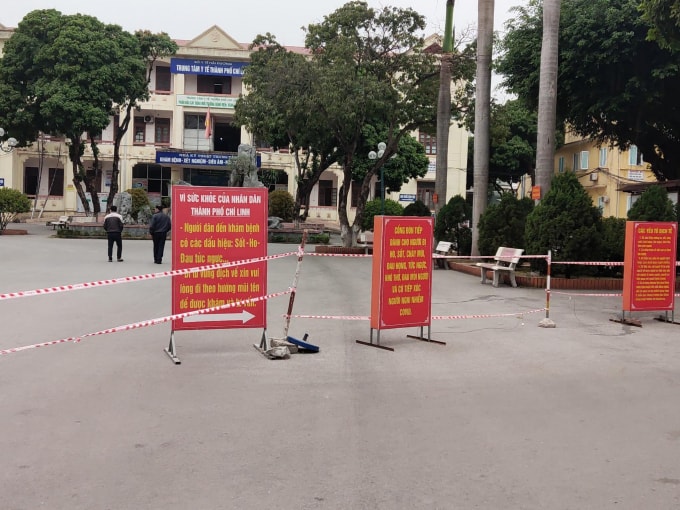 Trung tâm y tế thành phố Chí Linh, Hải Dương trở thành bệnh viện dã chiến điều trị COVID -19 đầu tiên của tỉnh này. Ảnh: TL