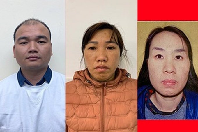 Ba trong số 5 bị can liên quan đến làm, sử dụng chứng minh nhân dân giả để ở lại Việt Nam trái phép. Ảnh: laodong.vn