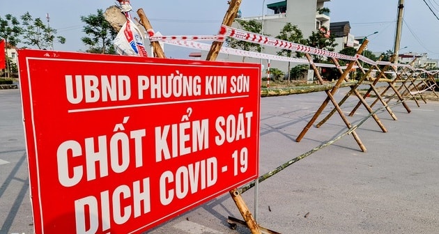 Thị xã Đông Triều thành lập chốt kiểm soát, phong tỏa nhiều phường, xã.