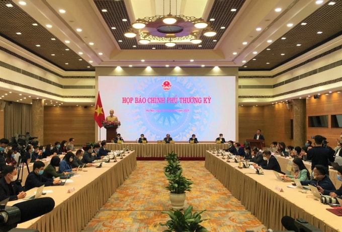 Quang cảnh buổi họp báo.