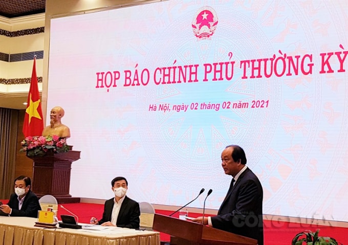 Bộ trưởng, Chủ nhiệm VPCP Mai Tiến Dũng chủ trì Họp báo Chính phủ thường kỳ vào chiều nay (2/2).