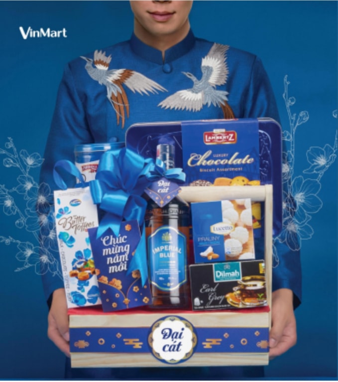 Các giỏ quà Tết theo phong thuỷ tại VinMart và VinMart+ “đắt khách”