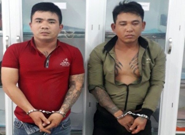 Hai đối tượng tại cơ quan Công an.