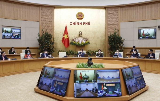Quang cảnh cuộc họp Ban Chỉ đạo do Phó Thủ tướng Vũ Đức Đam chủ trì.