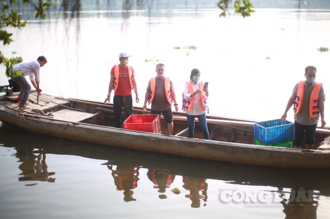 Giá thuê ghe ra giữa sông thả cá khoảng 50 nghìn đồng cho một lần đi