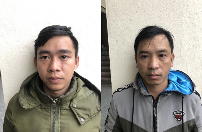 Các đối tượng Trần Văn Chính và Triệu Anh Đề (từ trái sang phải)