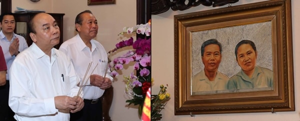 Thủ tướng Nguyễn Xuân Phúc đã tới dâng hương tưởng nhớ Chủ tịch Hội đồng Bộ trưởng Phạm Hùng. Ảnh: VGP