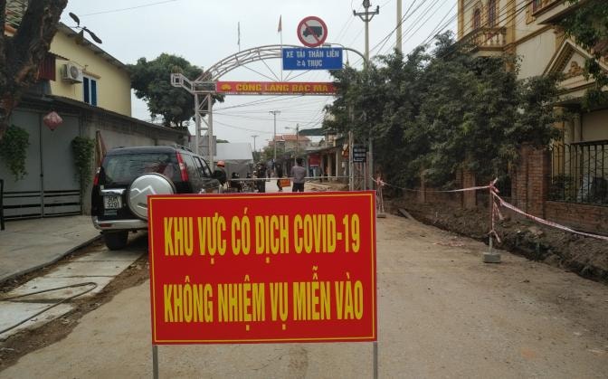 Nhiều khu vực (phường, xã, thị trấn) tại Đông Triều đã được lệnh phong tỏa để phòng chống dịch Covid-19. Ảnh: Sở TTTT Quảng Ninh.