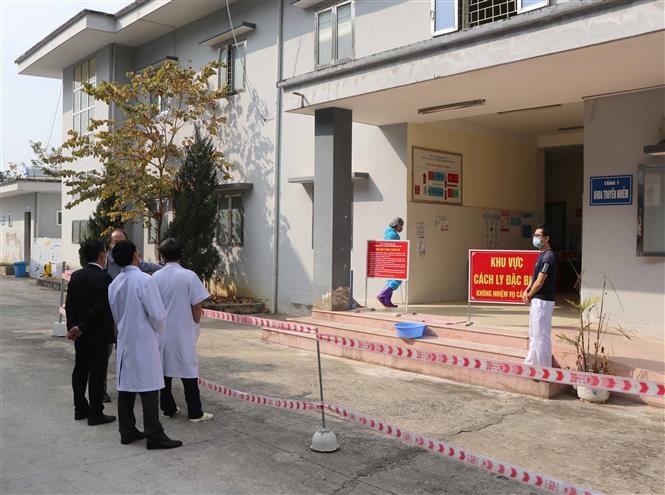 Khu cách ly đặc biệt của Trung tâm Y tế thành phố Điện Biên Phủ (Ảnh: TTXVN)