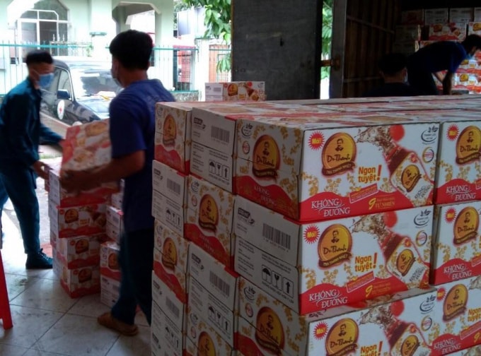 Các đơn vị tiếp nhận nước giải khát của Tân Hiệp Phát.