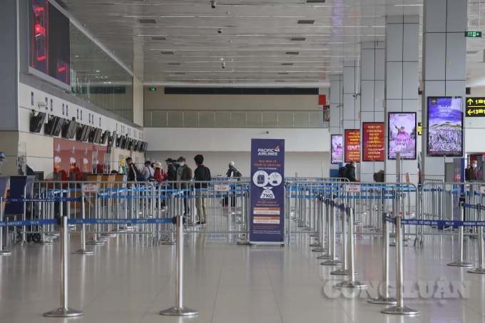 Khu vực quầy check-in, nhà ga, khu vực soi chiếu an ninh,... đều không còn cảnh hành khách phải xếp hàng dài chờ làm thủ tục như mọi năm.