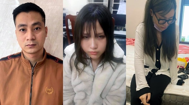 Ba trong số các đối tượng bị tạm giữ. Ảnh: dantri.com.vn