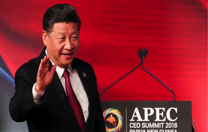 Chủ tịch Trung Quốc Tập Cận Bình trong Hội nghị Thượng đỉnh APEC 2018 tại Papua New Guinea. Ảnh: CNBC