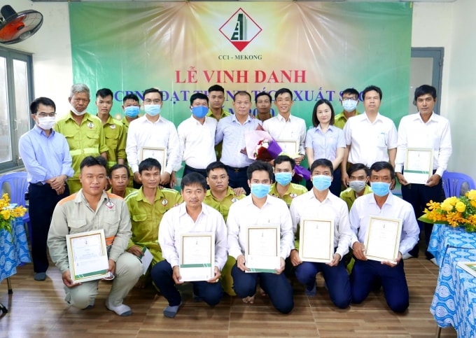 CC1 MEKONG thưởng lớn cho khối sản xuất gần 9 tỷ đồng. Ảnh: TL