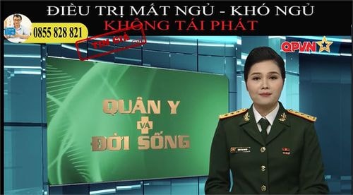 Cắt ghép để giả mạo truyền hình Quốc phòng Việt Nam để quảng cáo thực phẩm chức năng. Ảnh: VAFC