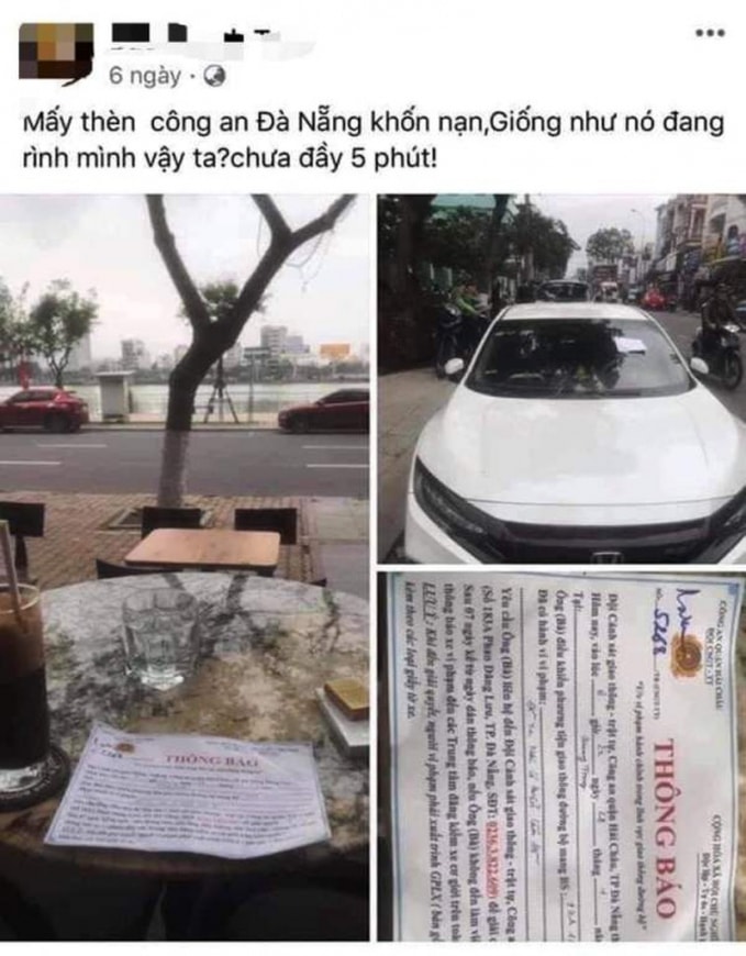 Nội dung ông K. xúc phạm Công an Đà Nẵng trên tài khoản Facebook cá nhân.