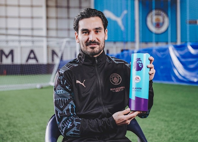 Gundogan ghi 5 bàn thắng sau 6 lần ra sân ở Premier League trong tháng 1. Ảnh: internet