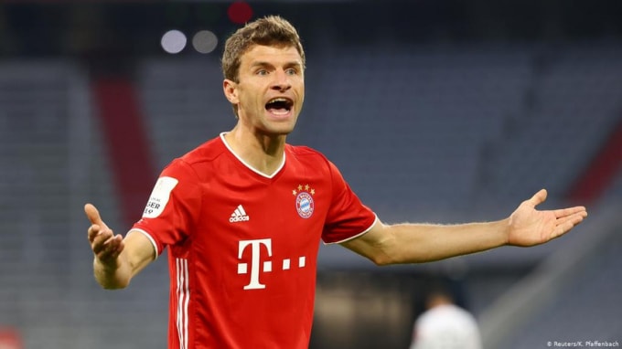 Thomas Muller dương tính với Covid-19. Ảnh: internet