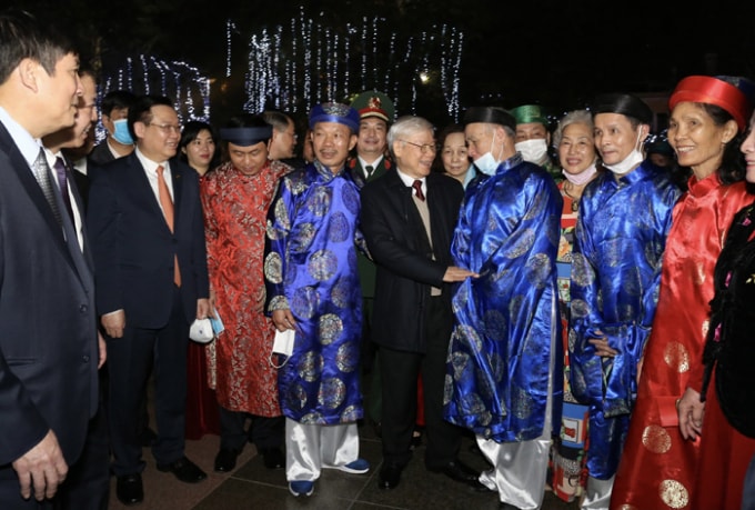 Tổng Bí thư, Chủ tịch nước Nguyễn Phú Trọng chúc Tết Đảng bộ, chính quyền và nhân dân Thủ đô