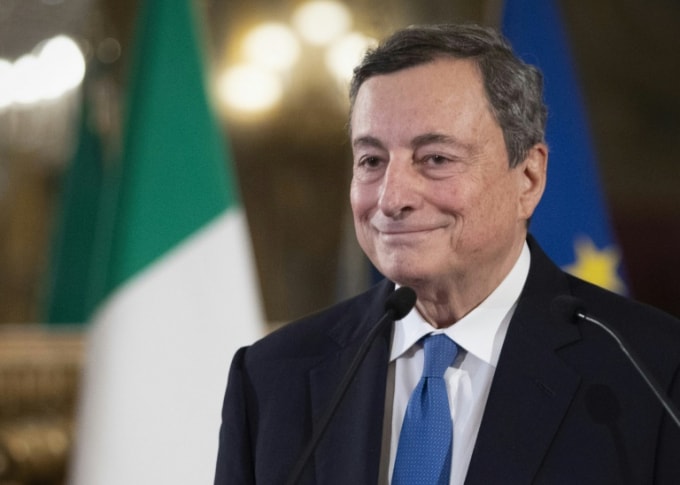 Draghi đã dành chín ngày qua để thành lập một chính phủ đoàn kết dân tộc. Ảnh: AFP