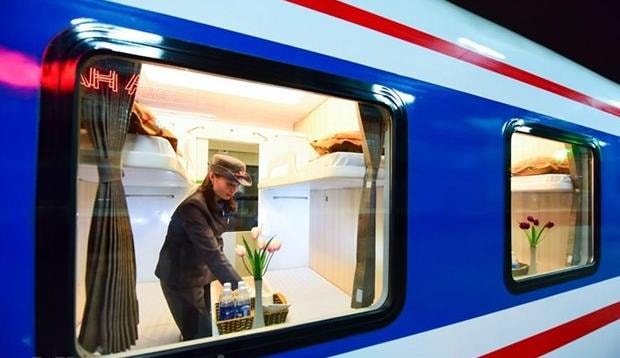 Một toa tàu chất lượng cao của Tổng công ty Đường sắt Việt Nam. Ảnh: Minh Sơn/Vietnam+