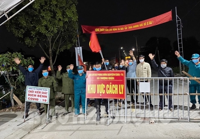 TP. Hải Dương tiến hành cách ly cụm dân cư do liên quan đến ca nhiễm không rõ nguồn lây. Ảnh: baohaiduong