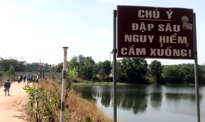 Khu vực xảy ra vụ đuối nước. Ảnh: Zingnews.vn