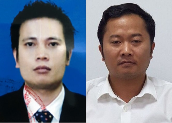 Các bị can Trần Khắc Hùng (đã bỏ trốn) và Dương Văn Hòa. Ảnh: tienphong.vn
