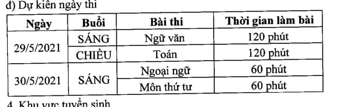 lịch thi