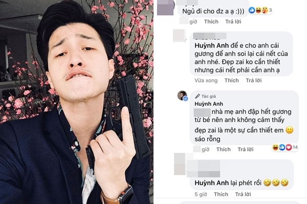 Huỳnh Anh từng có màn đáp trả fan bị cho là thiếu tinh tế và phải giải thích.