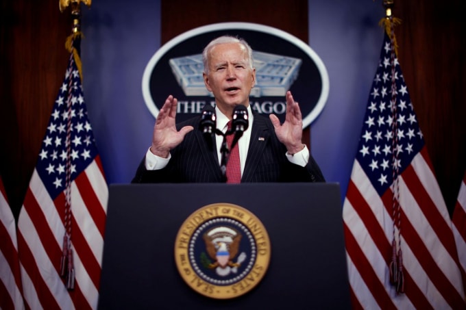 Ông Biden lần đầu tiên tham dự cuộc họp với nhóm G7 trên cương vị Tổng thống Mỹ - Ảnh: Reuters