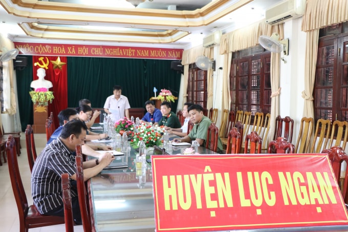 Giao ban trực tuyến công tác phòng, chống dịch bệnh covid- 19 tại huyện Lục Ngạn (ảnh st)
