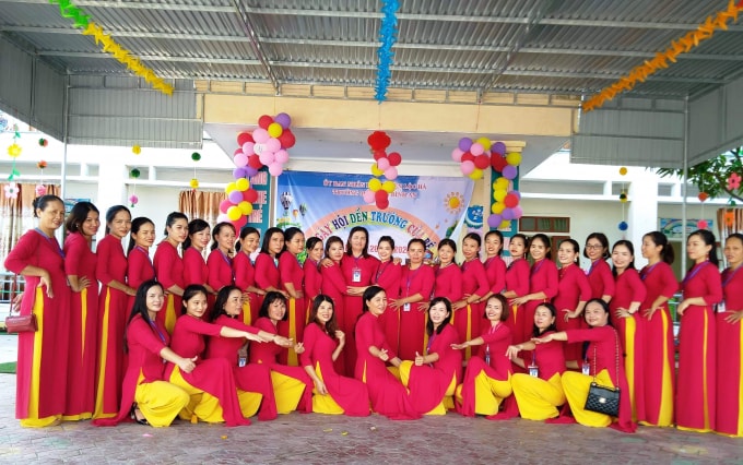 Tập thể sư phạm trường Mầm non Bình An luôn đáp ứng nhu cầu ngày càng cao của bậc học mầm non.