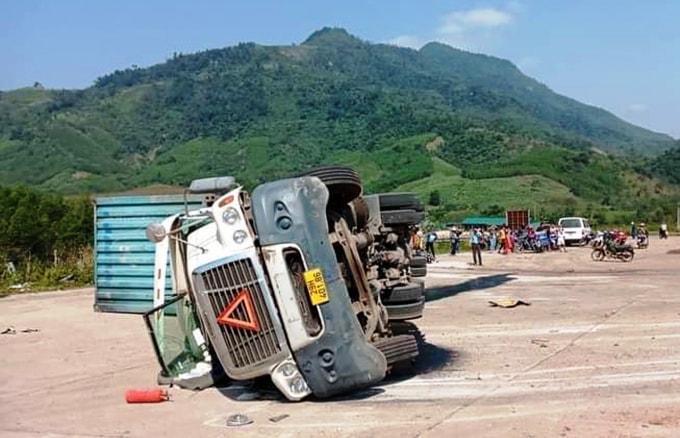 Hiện trường vụ tai nạn.