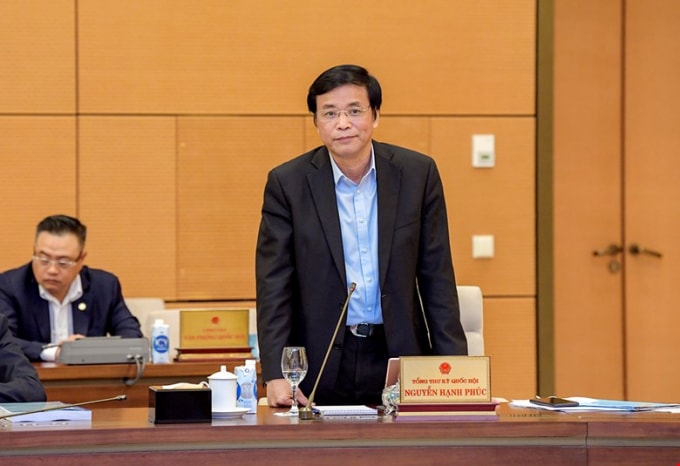 Tổng thư ký Quốc hội Nguyễn Hạnh Phúc.