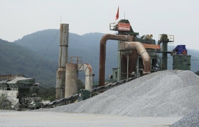 Trạm trộn bê tông nhựa của Công ty CP 484 - Chi nhánh Bắc Hà Tĩnh tại phường Đậu Liêu, thị xã Hồng Lĩnh, Hà Tĩnh