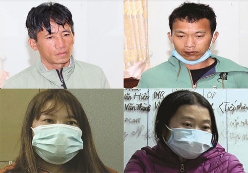 4 đối tượng bị bắt giữ.
