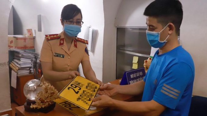 cơ sở đăng ký xe số 1 được chuyển về trụ sở mới tại 342B Thái Hà, phường Trung Liệt, quận Đống Đa. Ảnh minh họa