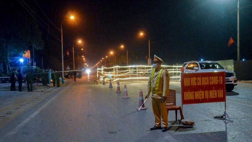 Đông Triều gỡ bỏ phong tỏa xã Bình Dương giáp ranh với tỉnh Hải Dương từ ngày 26/2. Ảnh: TL