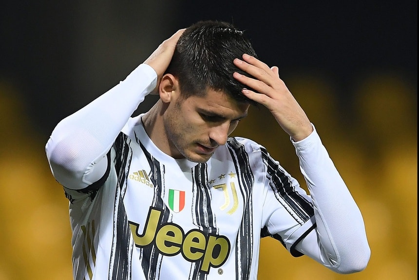 Tiền đạo Morata mắc một loại virus khiến anh không thể có được sức khỏe sung mãn. Ảnh: Getty.