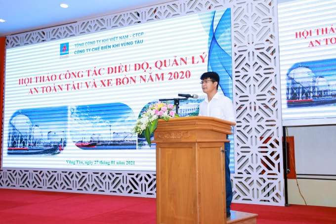 Phó giám đốc KVT Phan Tấn Hậu khai mạc “Hội thảo công tác điều độ, quản lý an toàn tàu, xe bồn năm 2020”
