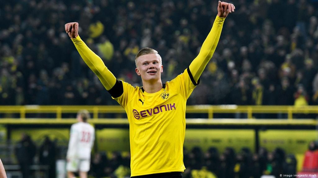 Cầu thủ Haaland duy trì phong độ ấn tượng trong màu áo Dortmund. Ảnh: Getty.