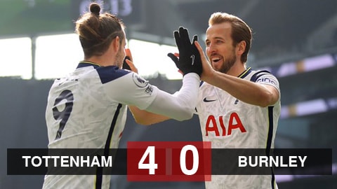 Bale lập cú đúp, Tottenham vùi dập Burnley. Ảnh: internet